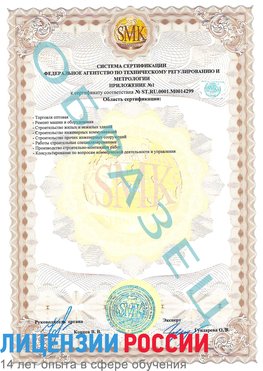 Образец сертификата соответствия (приложение) Чусовой Сертификат ISO 14001